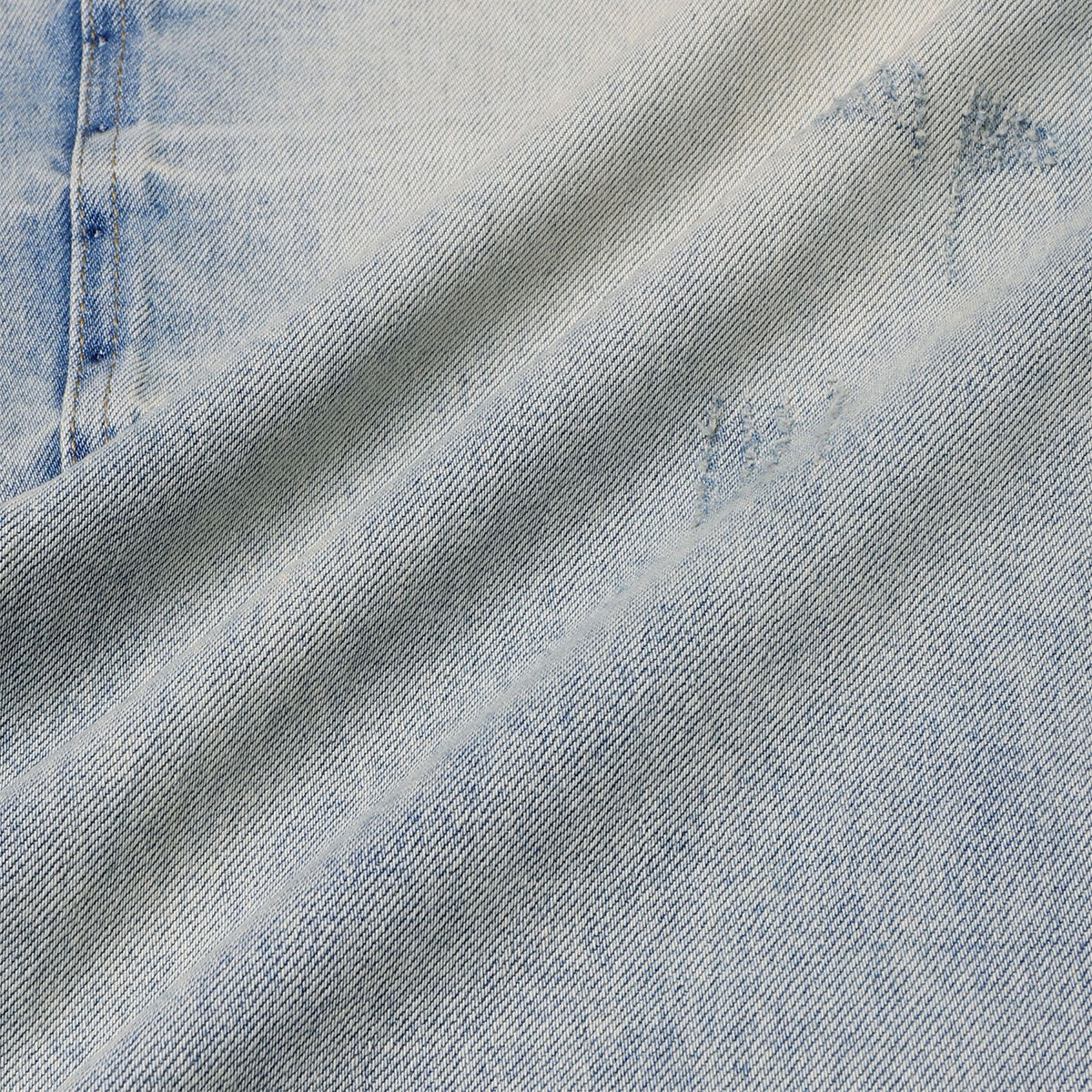 Vintage Light Wash Wide Leg High Street Casual Denim