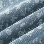 Floral Print Denim Spaghetti-Strap Dress