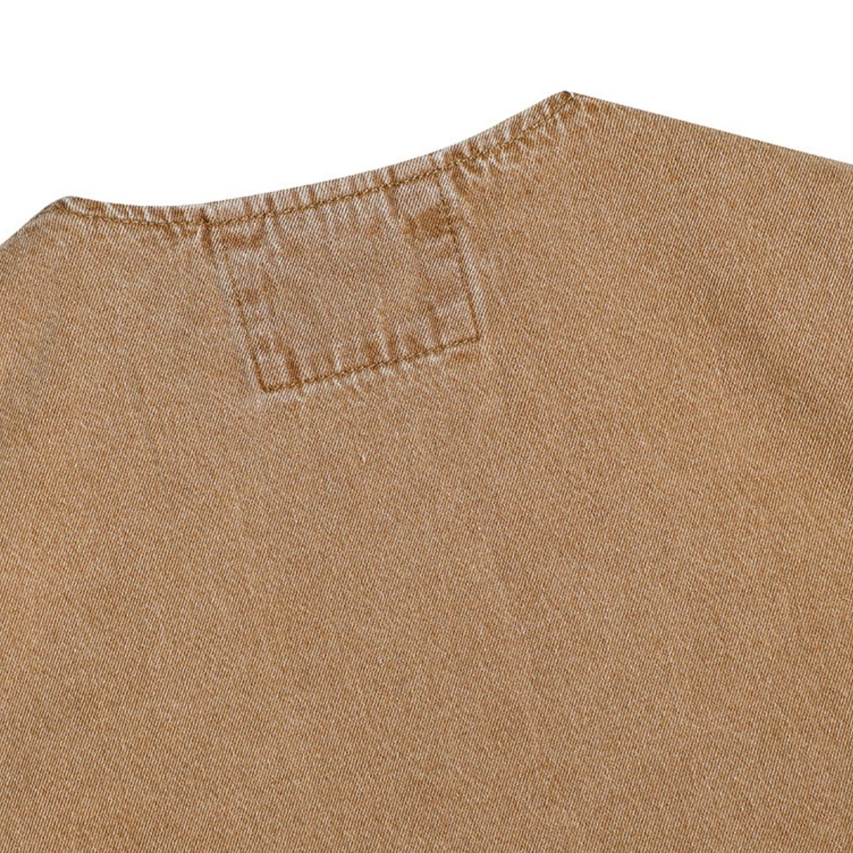 Relaxed Washed Denim Cargo Vest