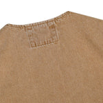 Relaxed Washed Denim Cargo Vest