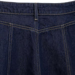 Indigo Denim Mini Flounce Skirt