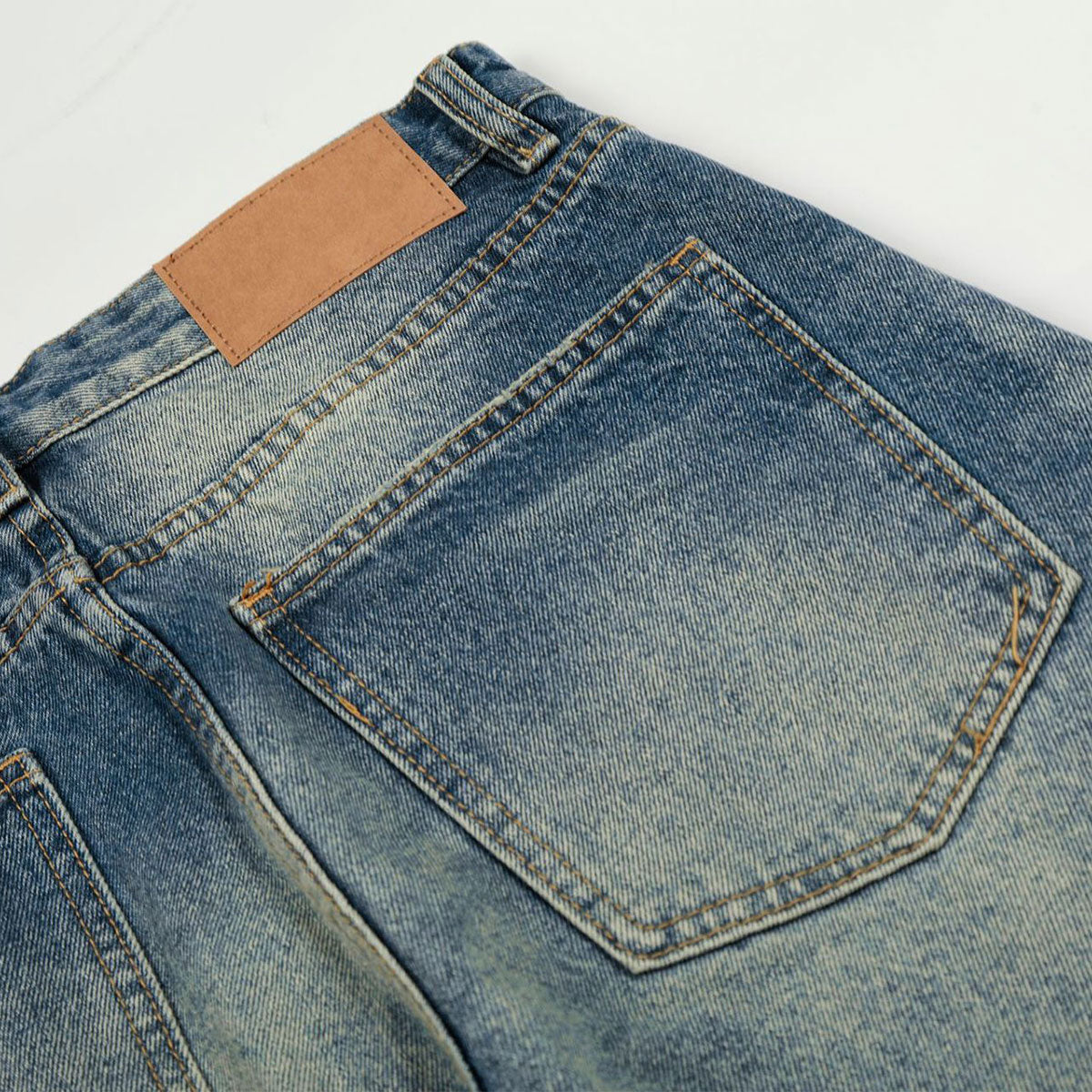 Light Wash Wide Leg Button Front Denim