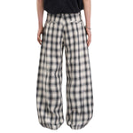 American Vintage Checkered Wide Leg Relaxed Pants