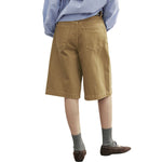 Women's Solid Color Bermuda Denim Shorts