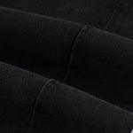 Black Washed Cotton Ripped Muscle Tank 275gsm