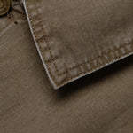 Short-Sleeve Belted Denim Mini Dress