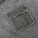 Vintage Washed Patchwork Short Sleeve Chest Pocket Tee