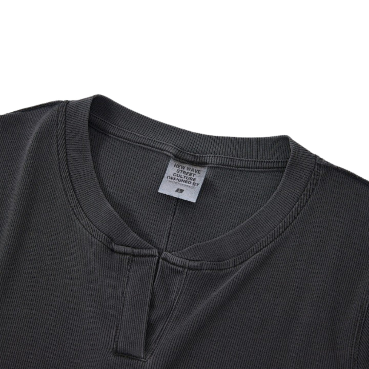 Women’s Retro Wash Fitted Stand Collar Tee