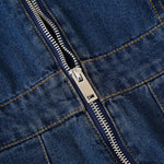 A-Line Sleeveless Denim Midi Dress