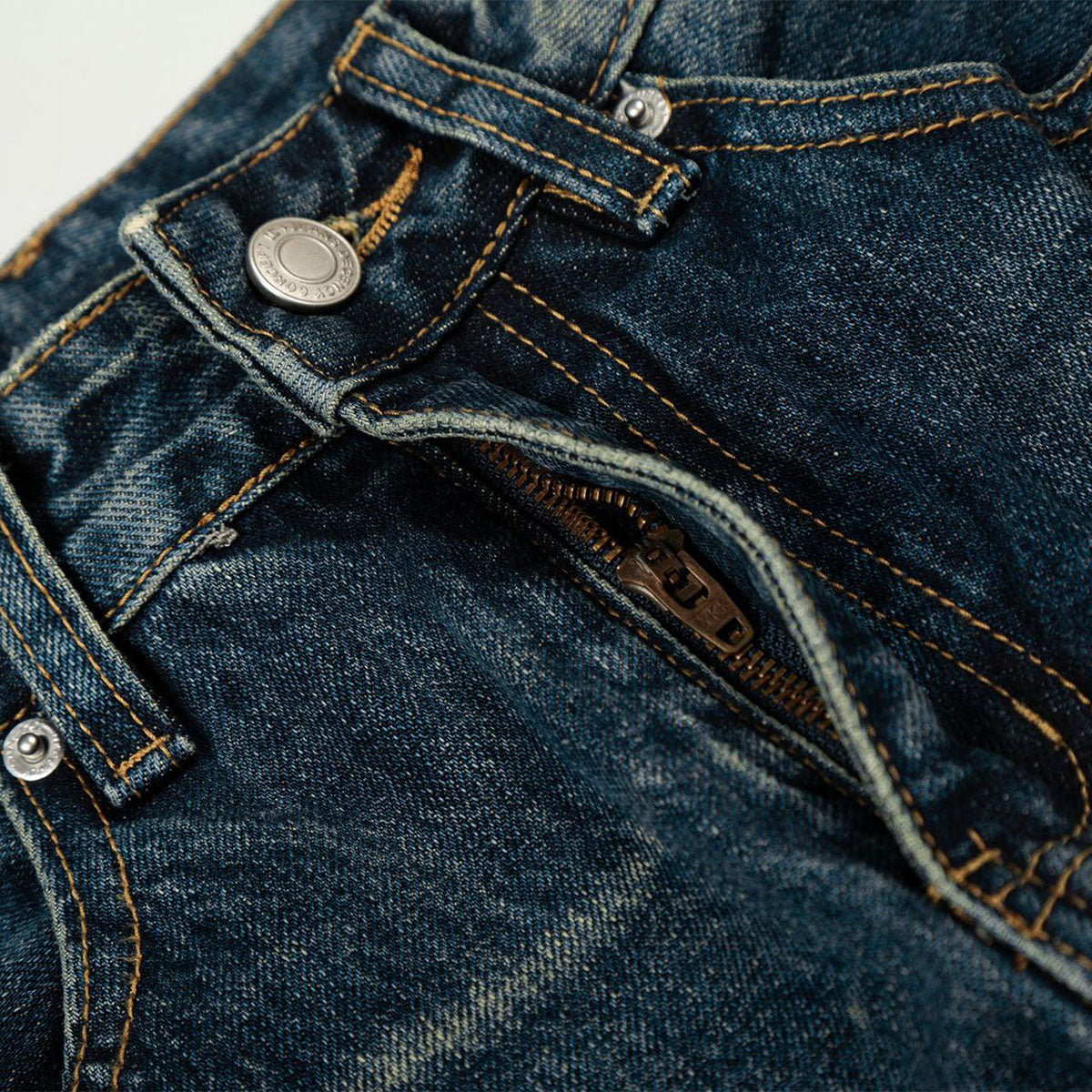 Vintage Light Wash Blue High Waist Wide Denim