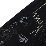 Smoke Rise Graffiti Black Wide-Leg Printed Jeans