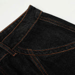 Structured Wide Leg Heavy Stitch Denim