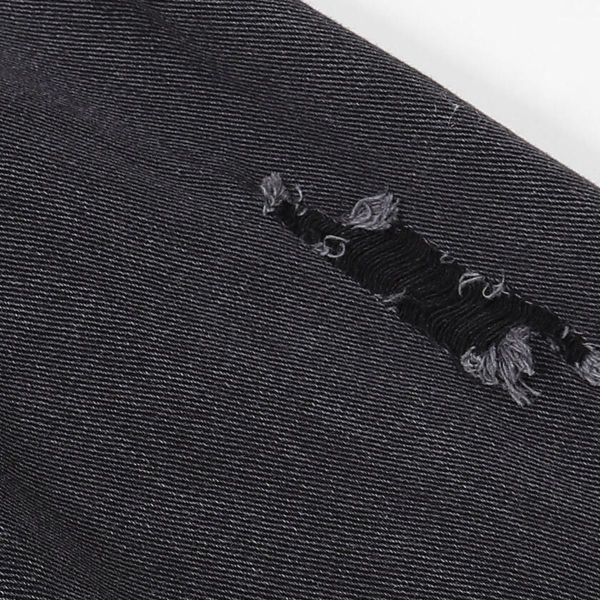 Relaxed Faded Denim Ripped Jacket