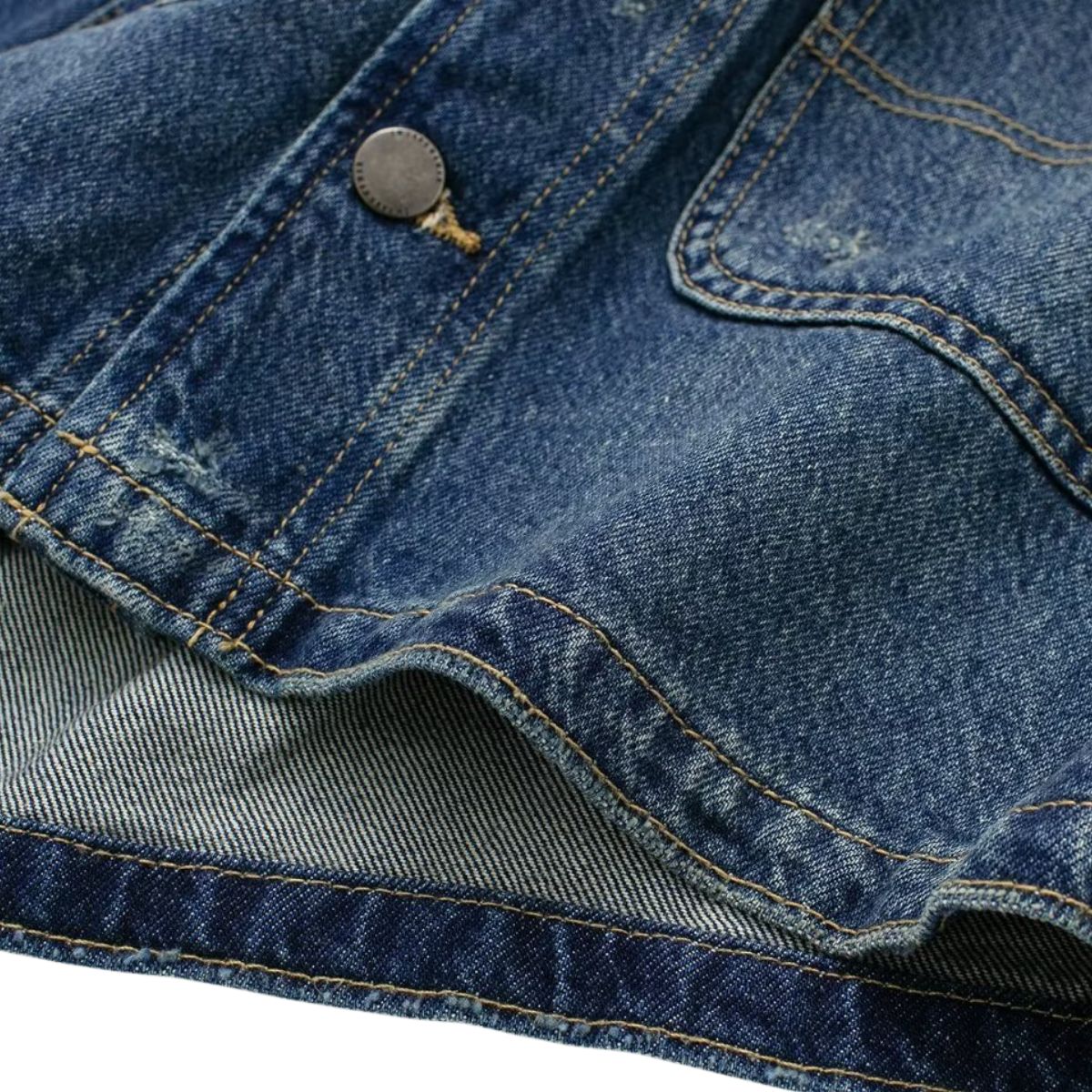 Hip-hop Versatile Pocket-decorated Loose Denim Shirt Jacket