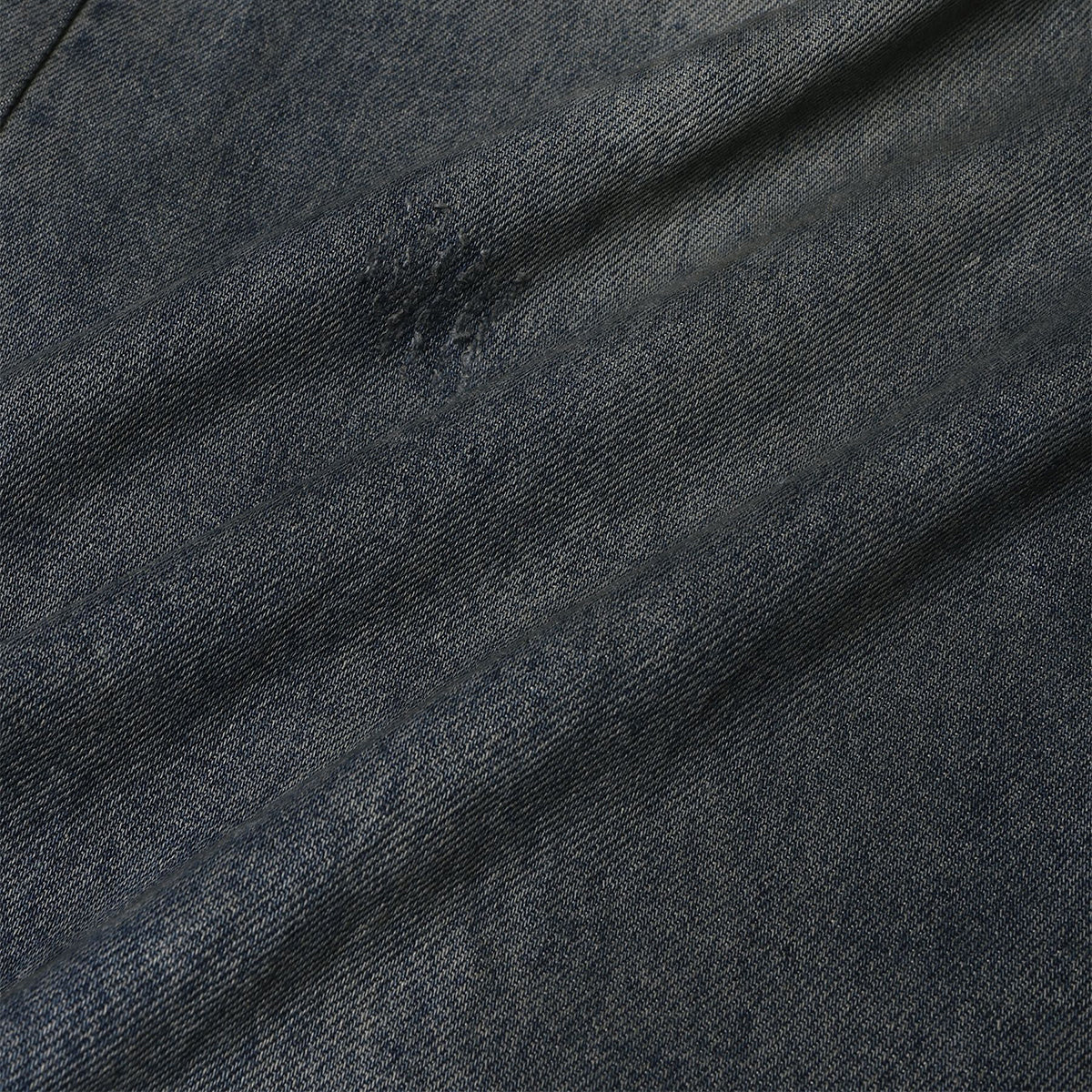 High Street Vintage Washed Raw Denim Wide Leg Ripped Patchwork Jeans