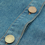 Bow-Embroidered Corset Denim Mini Dress