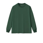 Solid Loose Fit Long-Sleeve Cotton T-Shirt 305gsm