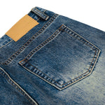 Men's Mid-Rise Straight-Leg Washed Denim Pants �Vintage Casual