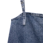 Adjustable Straps A-Line Denim Slip Dress