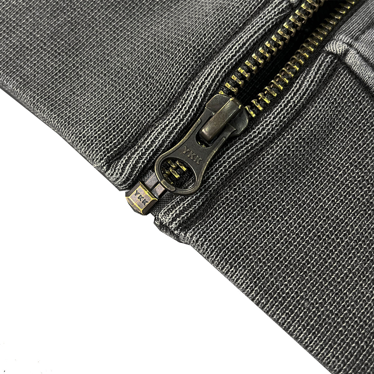 Stand Collar Panel Detail Washed Zip Up Sweatshirt