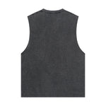 Distressed Raw Edge Sleeveless Tee 8oz-INNBLAC Fashion Apparel
