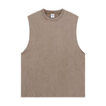 Distressed Raw Edge Sleeveless Tee 8oz-INNBLAC Fashion Apparel