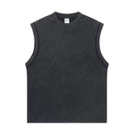 Back Seam Distressed Sleeveless T Shirt 8oz-INNBLAC Fashion Apparel