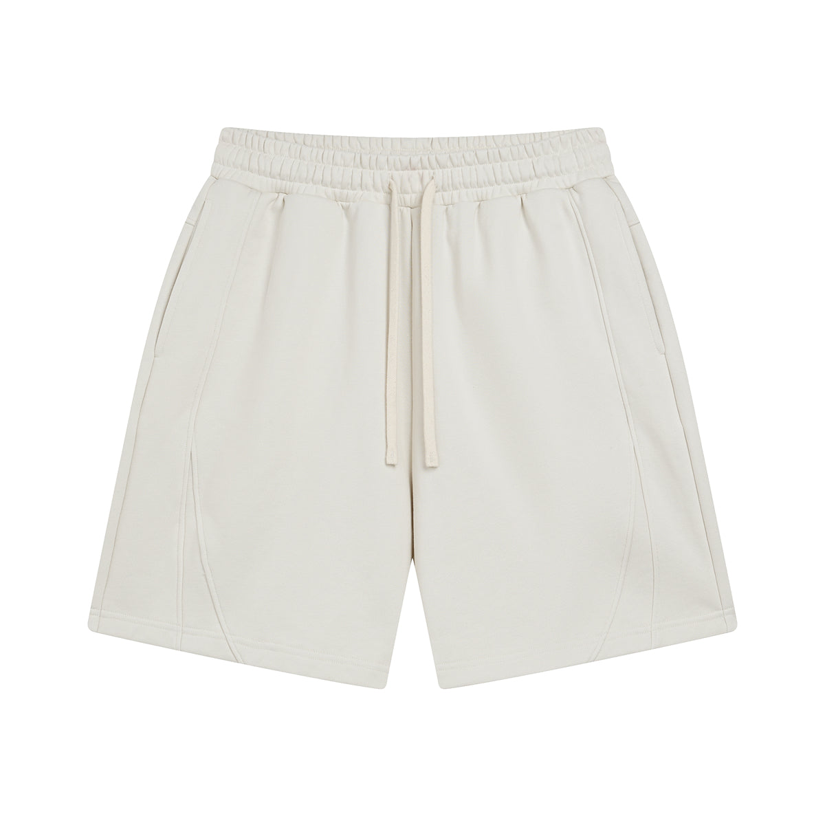 Pantalones cortos de patchwork de color liso