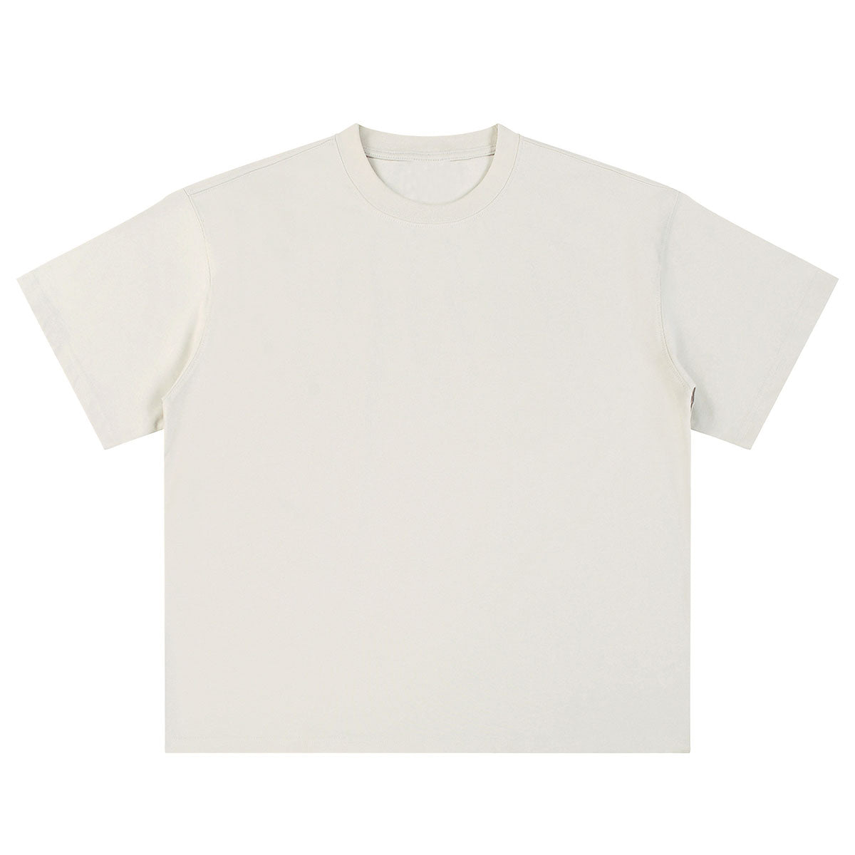 Relaxed Fit Boxy Solid Color Minimal Tee