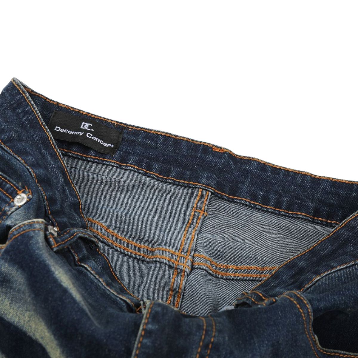 Vintage Distressed Slim Flare Jeans
