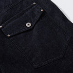 High Waisted Relaxed Fit Button Fly Vintage Blue Jeans