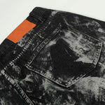 Studded Black Paint Splatter Wide Leg Jeans