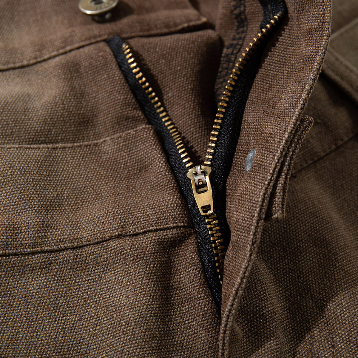 Reinforced Stitching Brown Vintage Wide Leg Painter Pants