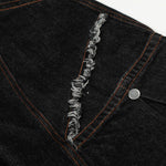 Structured Wide Leg Heavy Stitch Denim