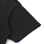 Black Washed Cotton Ripped Boxy Tee