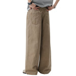 Button Fly Relaxed Fit Baggy Straight Leg Vintage Work Pants
