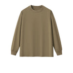 Solid Loose Fit Long-Sleeve Cotton T-Shirt 305gsm