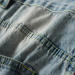 Vintage Light Wash Flared Loose Fit Streetwear Jeans