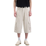High-Waist Multi-Pocket Cargo Bermuda Shorts