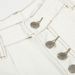 High Waist Wide Leg Button Fly Denim Pants
