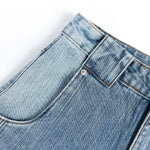 Vintage Slub Embroidered Curved Blade Relaxed Jeans