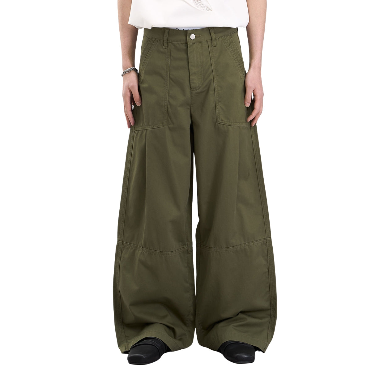 Baggy Wide-Leg Relaxed Utility Cargo Pants