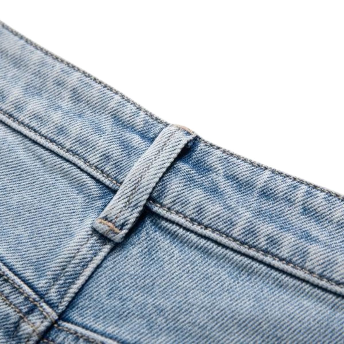 Raw Hem Embroidered Pearl-Frog Closures Jeans