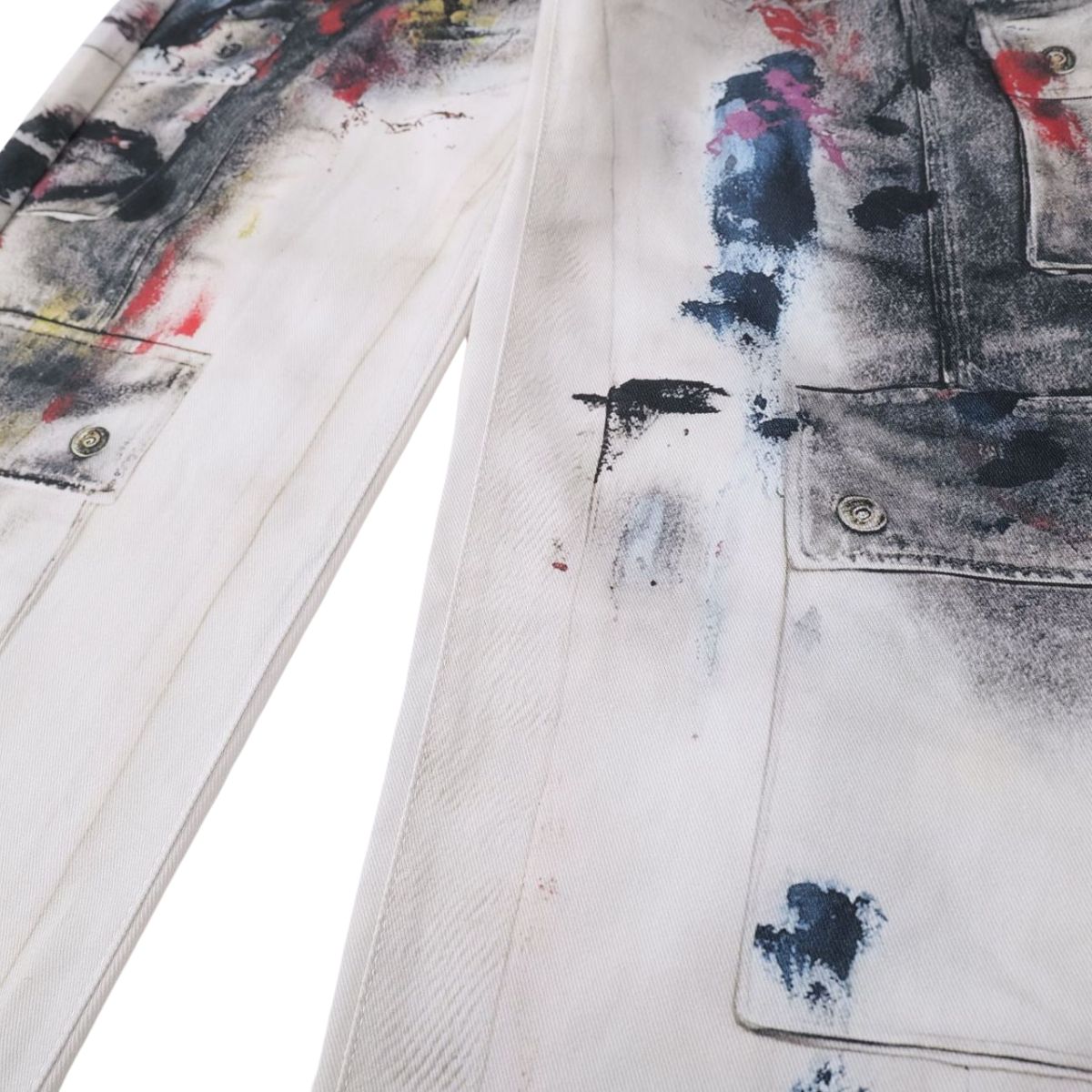 Smoke Rise Paint Splatter Streetwear Baggy Jeans