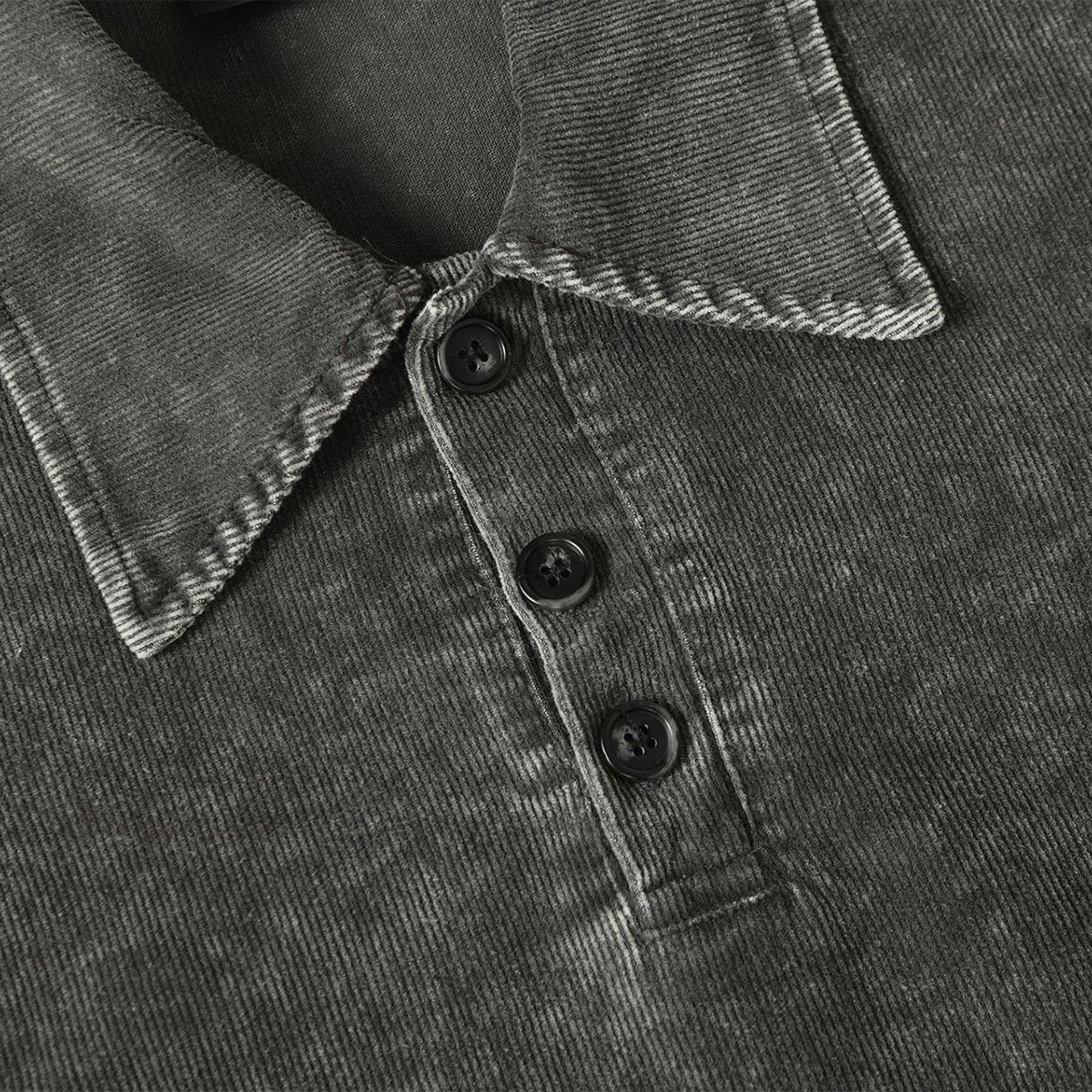 Two Tone Vintage Wash Contrast Panels Polo Shirt