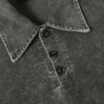 Two Tone Vintage Wash Contrast Panels Polo Shirt