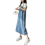 Oversized Denim Midi Slip Dress
