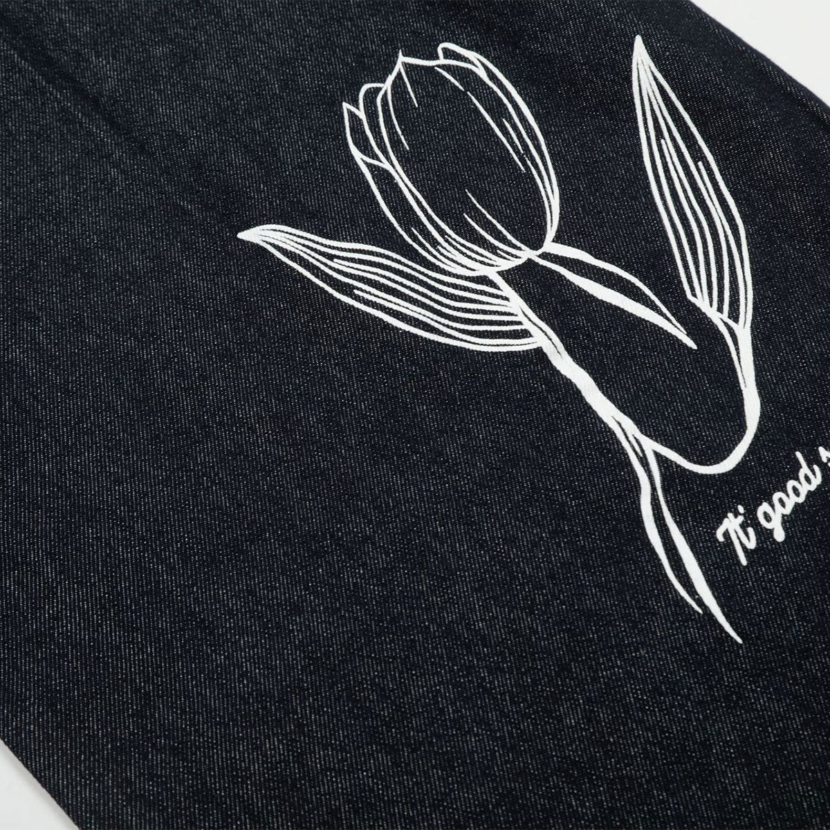 Floral Print Vintage Wide Leg Jeans