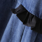 Patchwork Short-Sleeve Denim Shirtdress