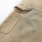 Distressed Detailing Vintage Wide Leg Painter Pants